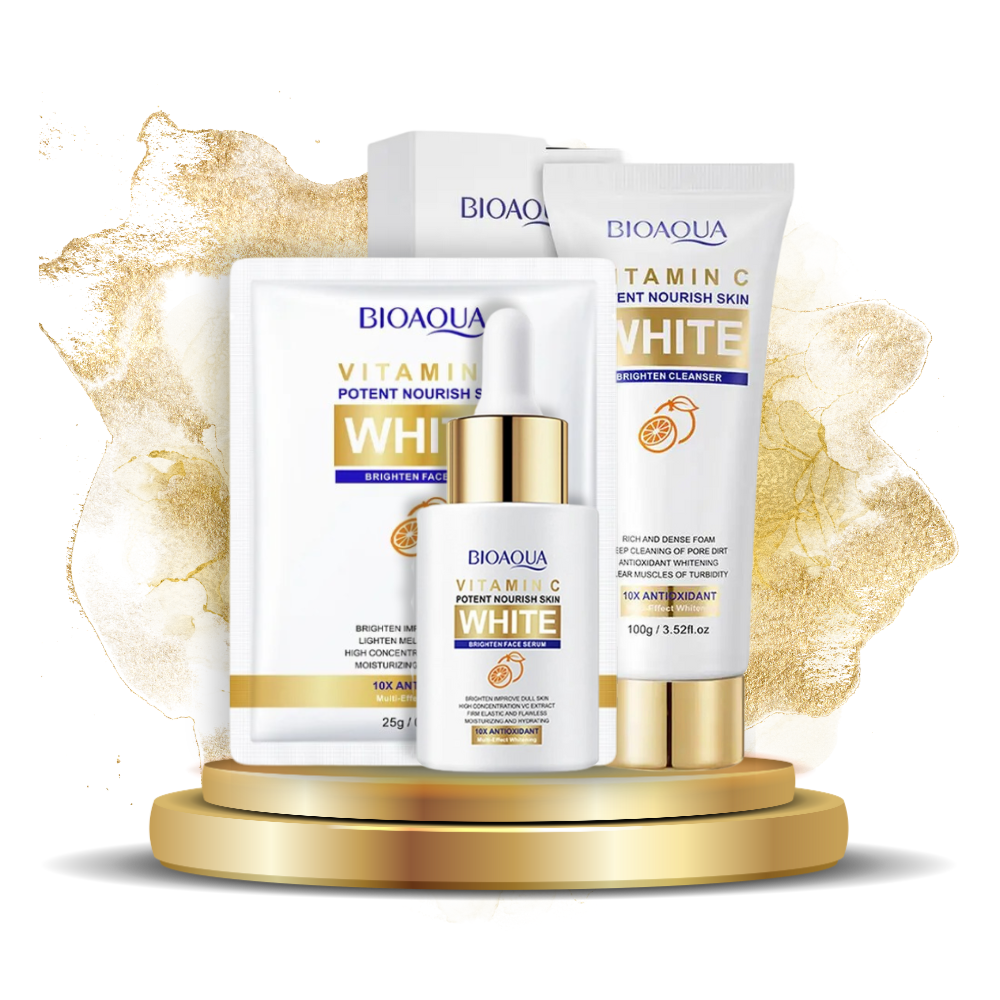 Set Aclarante White con Vitamina C Bioaqua X3 pcs