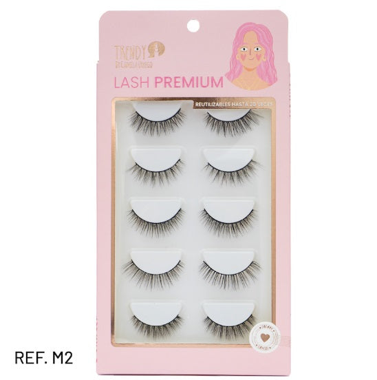 Pestañas Trendy set x 5 Lash Premium