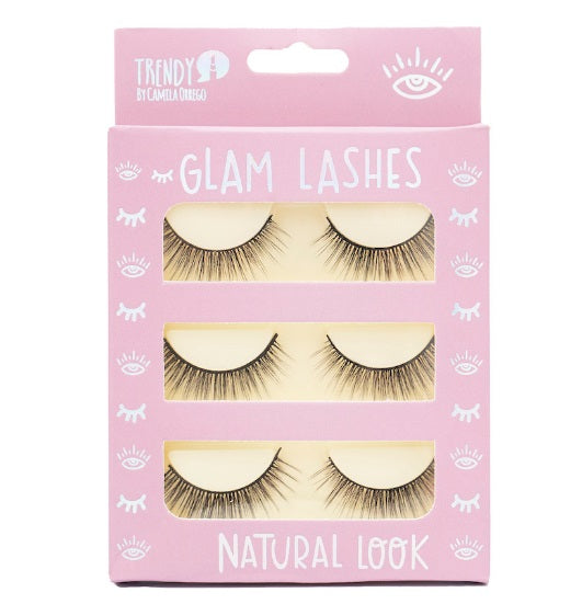 Pestañas Trendy set x 3 Glam Lashes